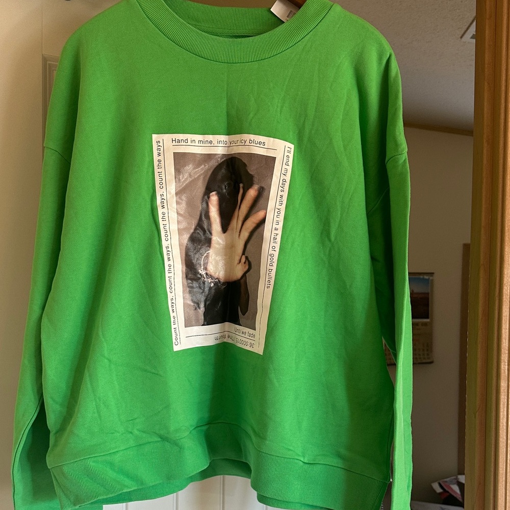 Zumiez Vibrant Green Graphic Crew Neck Sweater